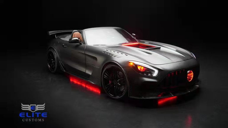 CMST Carbon Fiber Clear View Tempered Glass Transparent Hood Black Series Style for Mercedes Benz C190 AMG GT GTS GTC GTR 2015-2021 - Robot Bodykits