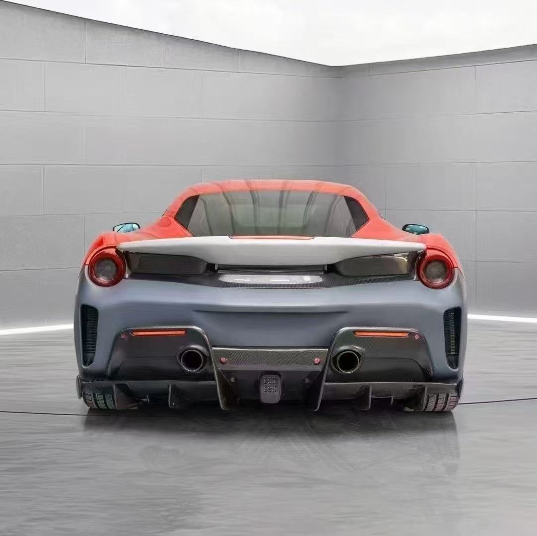 Ferrari 488GTB Upgrade to Pista Full Conversion Body Kit (Plastic & Dry - Carbon) Aftermarket Carbon Fiber Part / Bodykit - Robot Bodykits