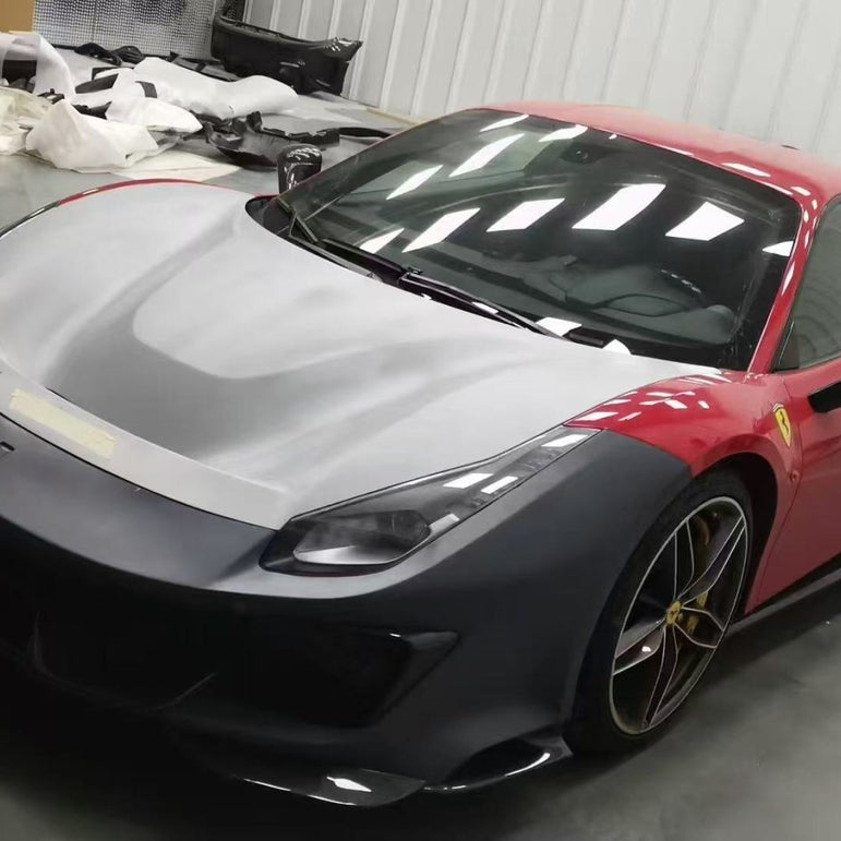 Ferrari 488GTB Upgrade to Pista Full Conversion Body Kit (Plastic & Dry - Carbon) Aftermarket Carbon Fiber Part / Bodykit - Robot Bodykits