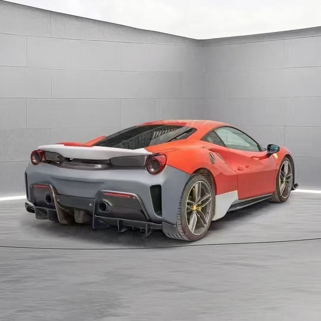 Ferrari 488GTB Upgrade to Pista Full Conversion Body Kit (Plastic & Dry - Carbon) Aftermarket Carbon Fiber Part / Bodykit - Robot Bodykits