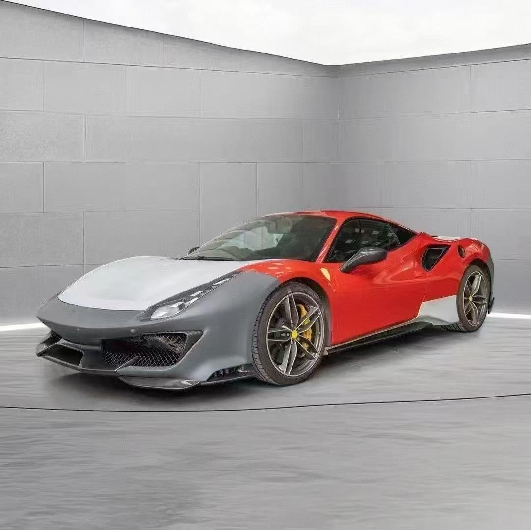 Ferrari 488GTB Upgrade to Pista Full Conversion Body Kit (Plastic & Dry - Carbon) Aftermarket Carbon Fiber Part / Bodykit - Robot Bodykits