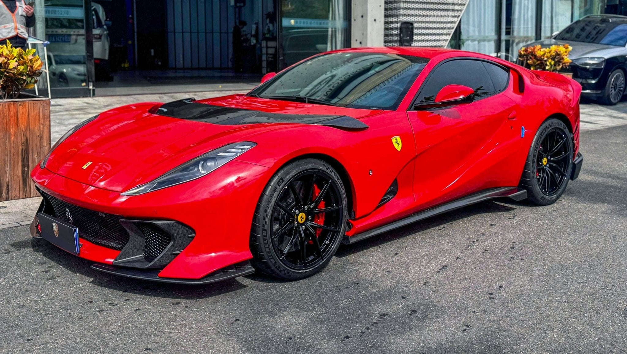 Ferrari 812 Superfast / GTS to Competizione Style Carbon Fibre Front End + Side Skirt Conversion (Aftermarket) Aftermarket Carbon Fiber Part / Bodykit - Robot Bodykits