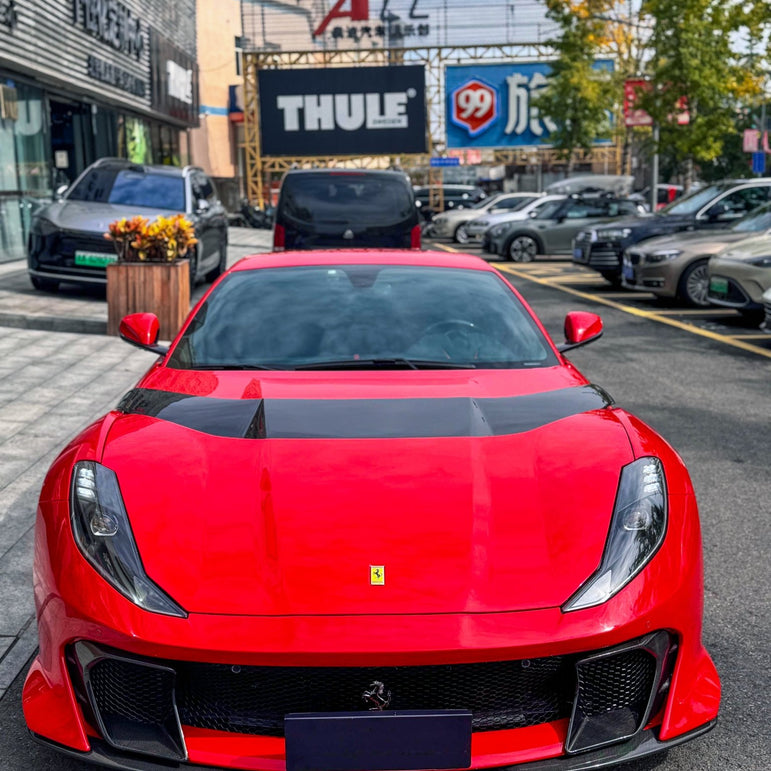 Ferrari 812 Superfast / GTS to Competizione Style Carbon Fibre Front End + Side Skirt Conversion (Aftermarket) Aftermarket Carbon Fiber Part / Bodykit - Robot Bodykits