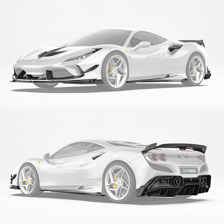Ferrari F8 Paktechz Full Dry Carbon Aerodynamics kit Aftermarket Carbon Fiber Part / Bodykit - Robot Bodykits