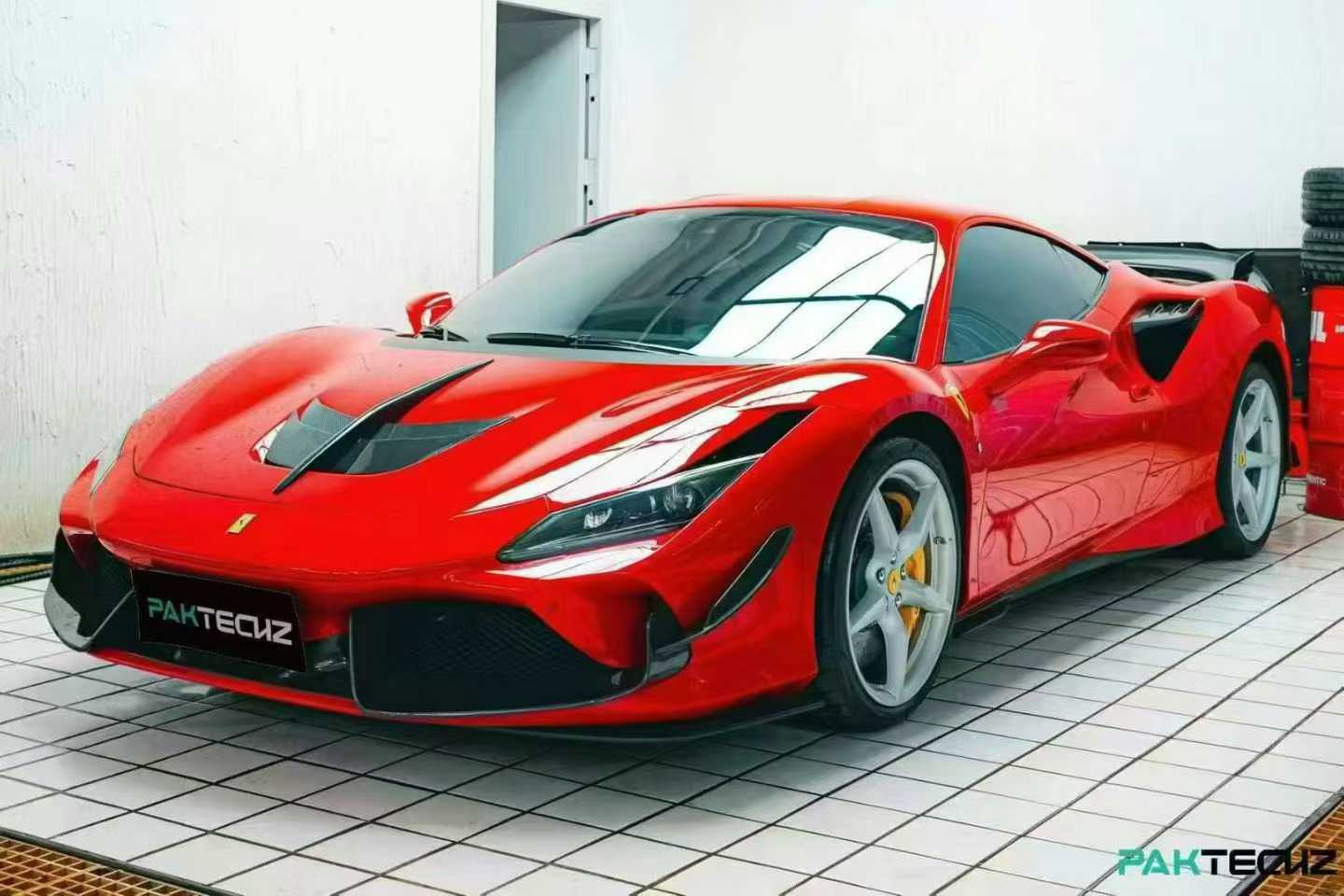 Ferrari F8 Paktechz Full Dry Carbon Aerodynamics kit Aftermarket Carbon Fiber Part / Bodykit - Robot Bodykits
