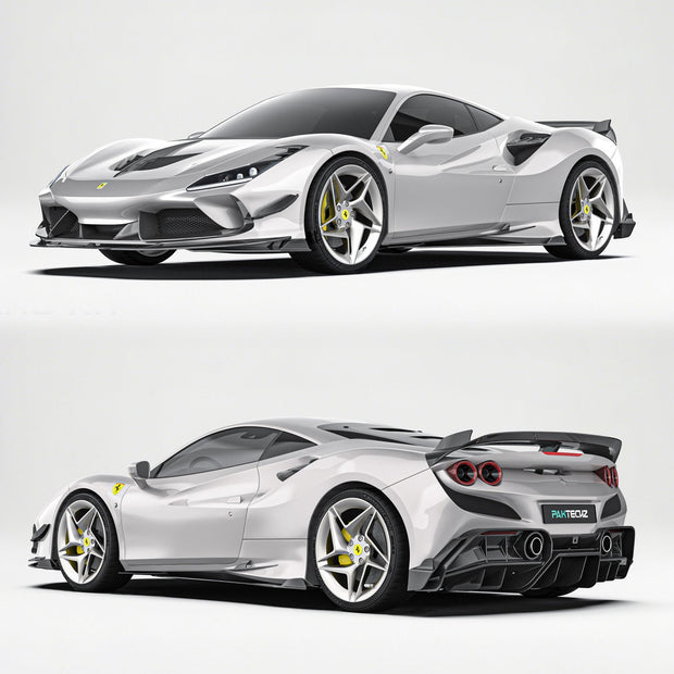 Ferrari F8 Paktechz Full Dry Carbon Aerodynamics kit Aftermarket Carbon Fiber Part / Bodykit - Robot Bodykits