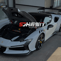 Ferrari SF90XX Style Conversion Kit for SF90 – Complete Prepeg Carbon Body Kit Aftermarket Carbon Fiber Part / Bodykit - Robot Bodykits