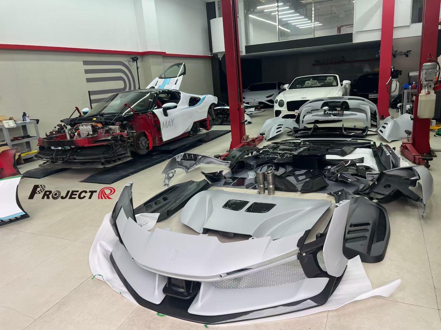 Ferrari SF90XX Style Conversion Kit for SF90 – Complete Prepeg Carbon Body Kit Aftermarket Carbon Fiber Part / Bodykit - Robot Bodykits