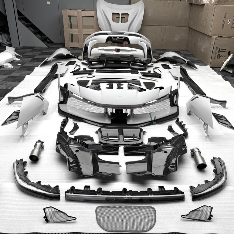 Ferrari SF90XX Style Conversion Kit for SF90 – Complete Prepeg Carbon Body Kit Aftermarket Carbon Fiber Part / Bodykit - Robot Bodykits
