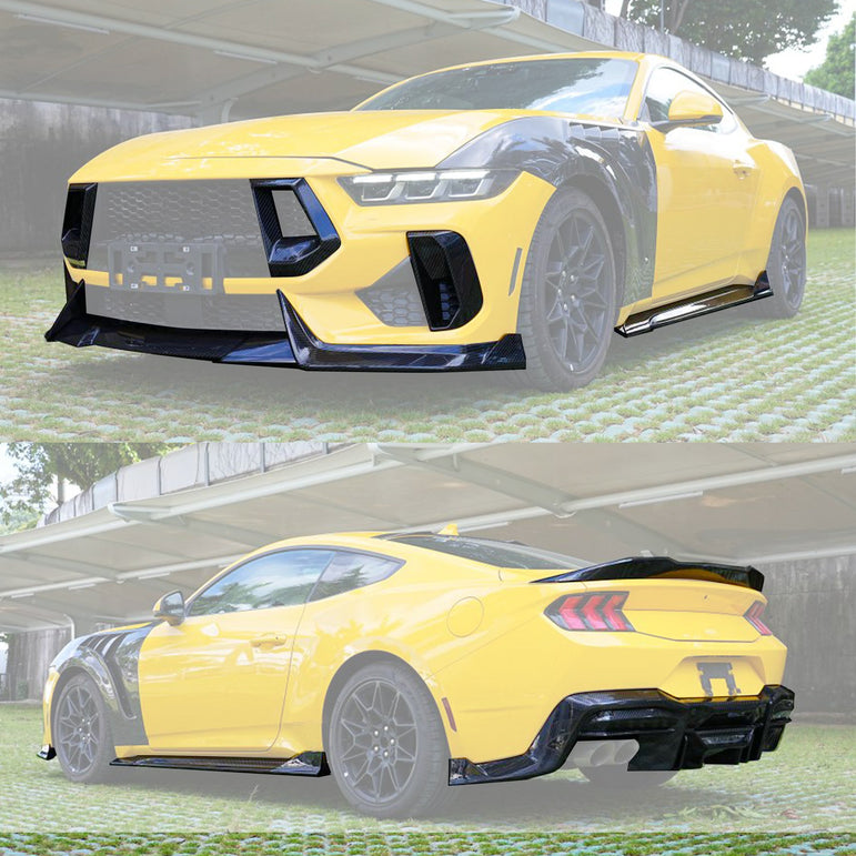 Ford Mustang S650 GT / EcoBoost Full Dry Carbon Fibre Aero Body Kit — Not Compatible with Dark Horse Aftermarket Carbon Fiber Part / Bodykit - Robot Bodykits