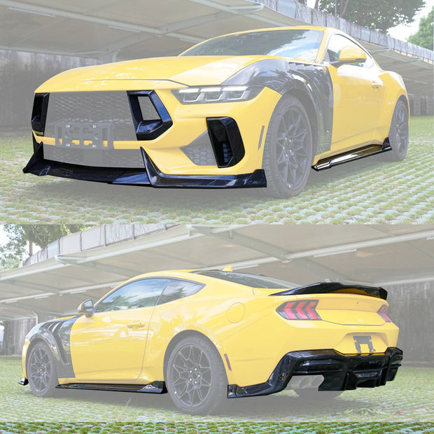Ford Mustang S650 GT / EcoBoost Full Dry Carbon Fibre Aero Body Kit — Not Compatible with Dark Horse Aftermarket Carbon Fiber Part / Bodykit - Robot Bodykits