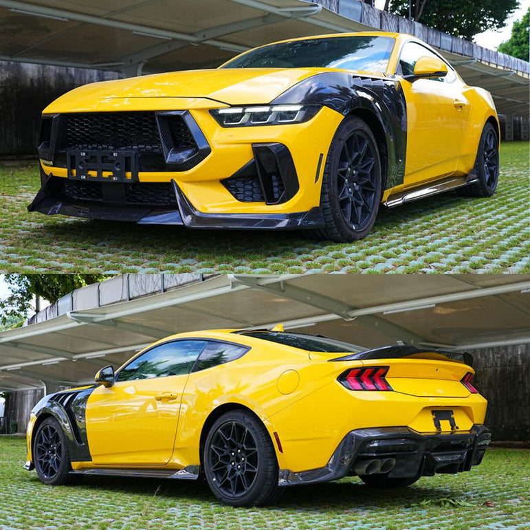 Ford Mustang S650 GT / EcoBoost Full Dry Carbon Fibre Aero Body Kit — Not Compatible with Dark Horse Aftermarket Carbon Fiber Part / Bodykit - Robot Bodykits