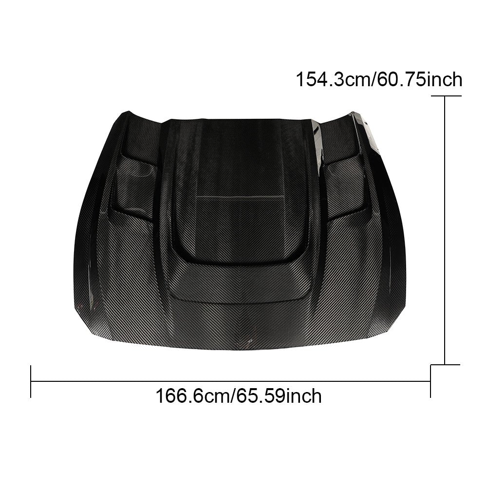 Ford Mustang S650 GT / EcoBoost Lightweight Dry Carbon Bonnet / Hood — Not Compatible with Dark Horse Aftermarket Carbon Fiber Part / Bodykit - Robot Bodykits
