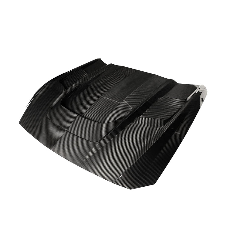 Ford Mustang S650 GT / EcoBoost Lightweight Dry Carbon Bonnet / Hood — Not Compatible with Dark Horse Aftermarket Carbon Fiber Part / Bodykit - Robot Bodykits