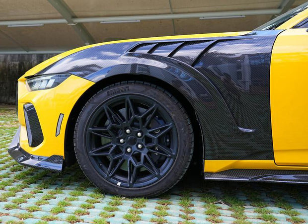 Ford Mustang S650 GT / EcoBoost Lightweight Dry Carbon Side Fenders — Not Compatible with Dark Horse Aftermarket Carbon Fiber Part / Bodykit - Robot Bodykits