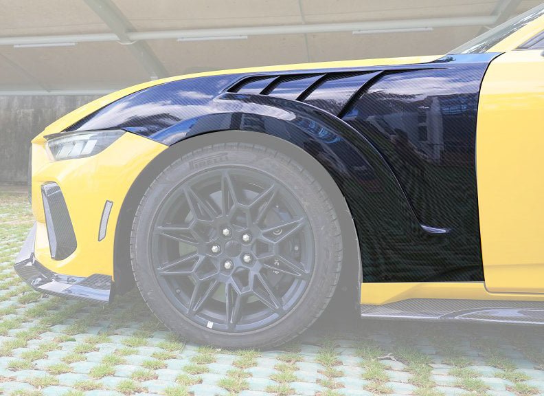 Ford Mustang S650 GT / EcoBoost Lightweight Dry Carbon Side Fenders — Not Compatible with Dark Horse Aftermarket Carbon Fiber Part / Bodykit - Robot Bodykits