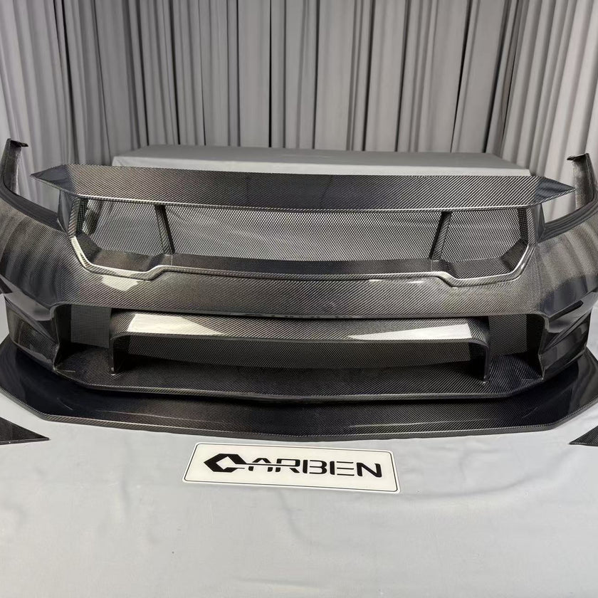 Ford Mustang S650 GTD Style Carbon Fibre Front Bumper 2023+ Aftermarket Carbon Fiber Part / Bodykit - Robot Bodykits