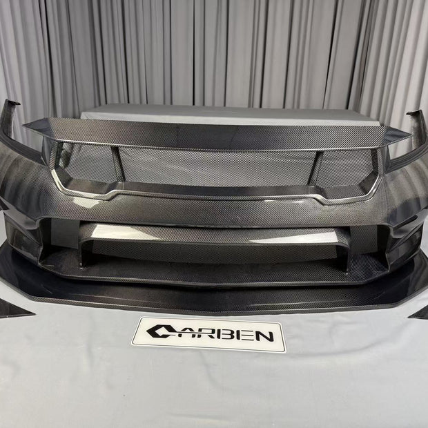 Ford Mustang S650 GTD Style Carbon Fibre Front Bumper 2023+ Aftermarket Carbon Fiber Part / Bodykit - Robot Bodykits