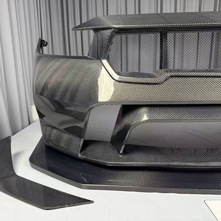 Ford Mustang S650 GTD Style Carbon Fibre Front Bumper 2023+ Aftermarket Carbon Fiber Part / Bodykit - Robot Bodykits