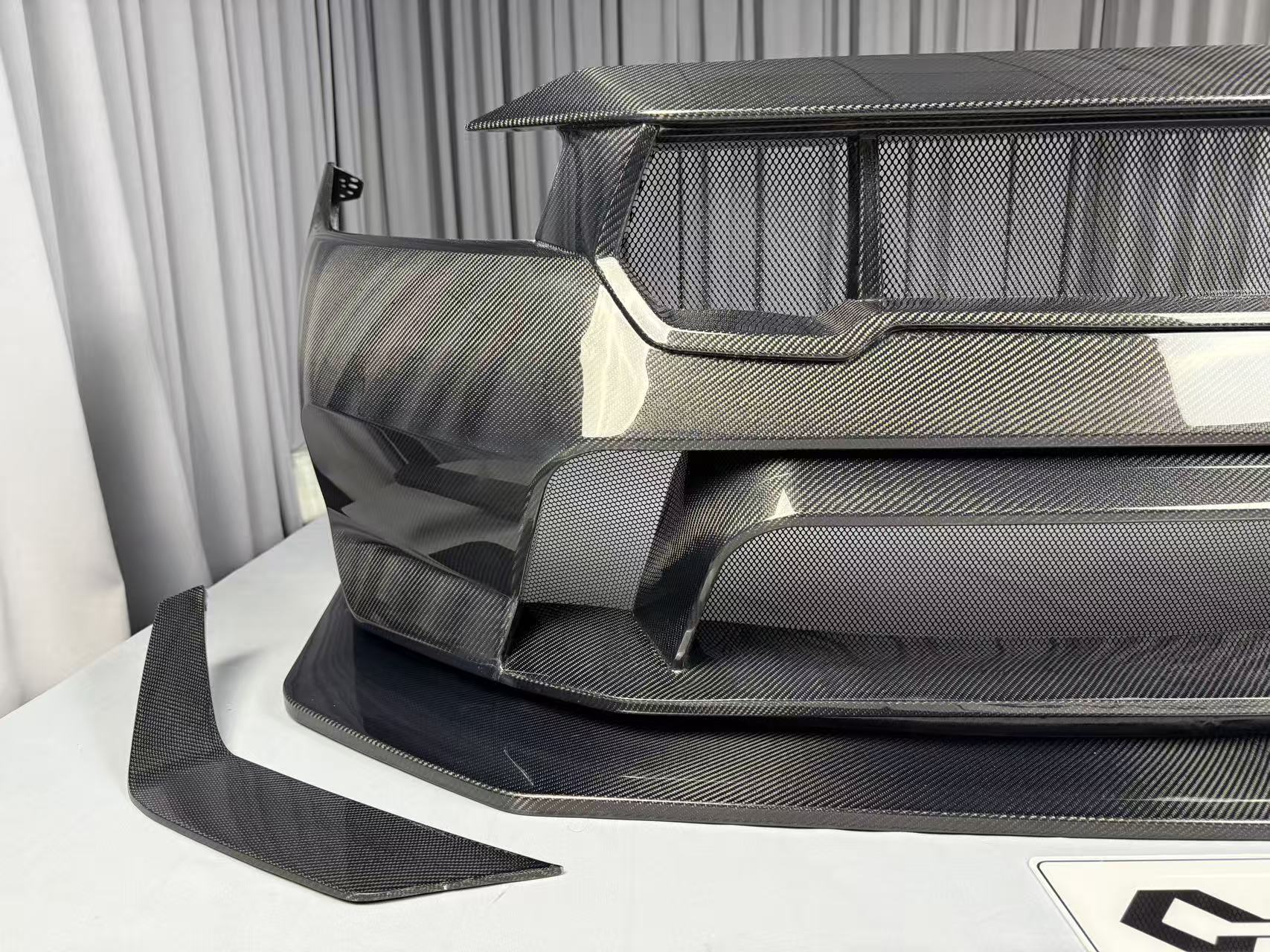 Ford Mustang S650 GTD Style Carbon Fibre Front Bumper 2023+ Aftermarket Carbon Fiber Part / Bodykit - Robot Bodykits