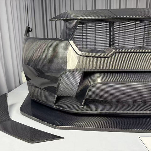 Ford Mustang S650 GTD Style Carbon Fibre Front Bumper 2023+ Aftermarket Carbon Fiber Part / Bodykit - Robot Bodykits