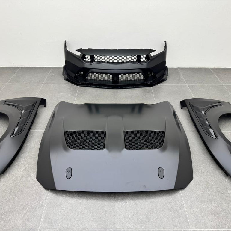 Ford Mustang S650 GTD Style Plastic Front Bumper 2023+ Aftermarket Carbon Fiber Part / Bodykit - Robot Bodykits