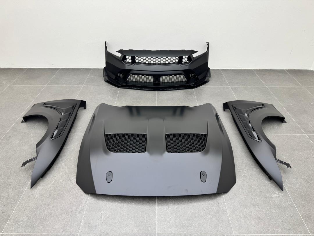 Ford Mustang S650 GTD Style Plastic Front Bumper 2023+ Aftermarket Carbon Fiber Part / Bodykit - Robot Bodykits