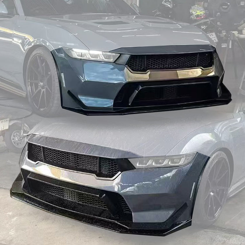 Ford Mustang S650 GTD Style Plastic Front Bumper 2023+ Aftermarket Carbon Fiber Part / Bodykit - Robot Bodykits