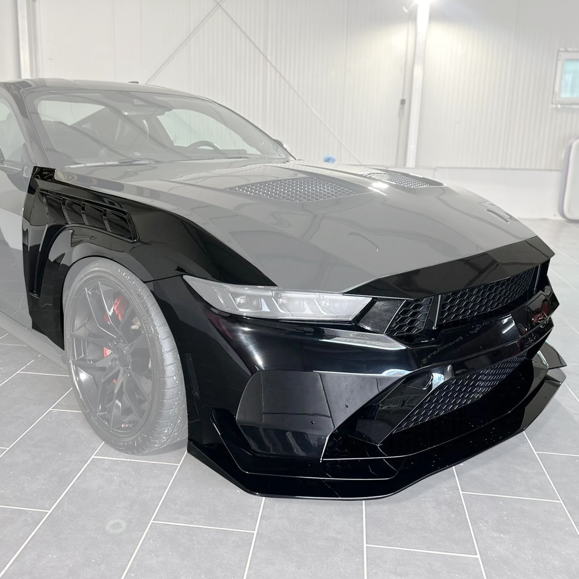 Ford Mustang S650 GTD Style Plastic Front Bumper 2023+ Aftermarket Carbon Fiber Part / Bodykit - Robot Bodykits