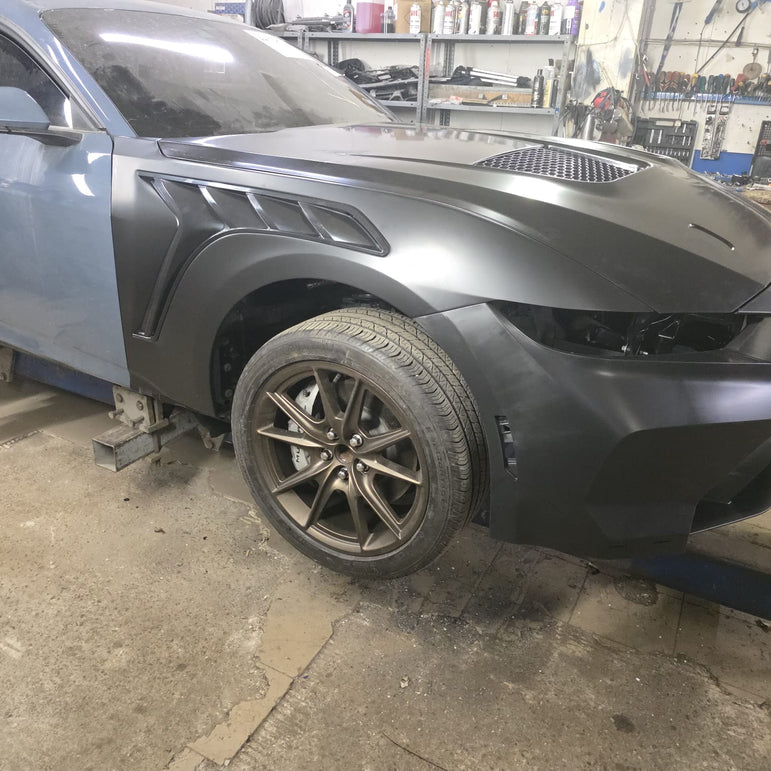 Ford Mustang S650 GTD Style Plastic Front Bumper 2023+ Aftermarket Carbon Fiber Part / Bodykit - Robot Bodykits