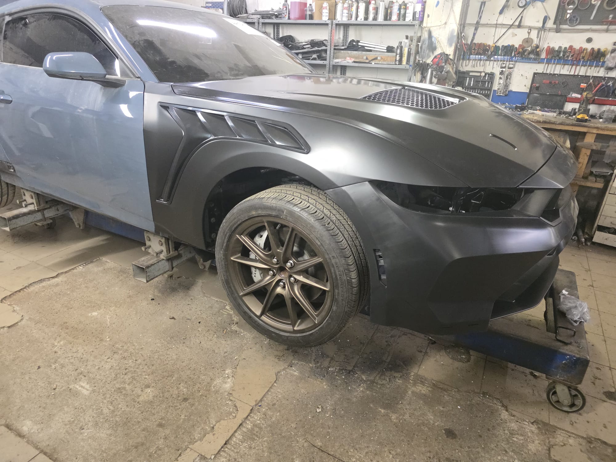 Ford Mustang S650 GTD Style Plastic Front Bumper 2023+ Aftermarket Carbon Fiber Part / Bodykit - Robot Bodykits
