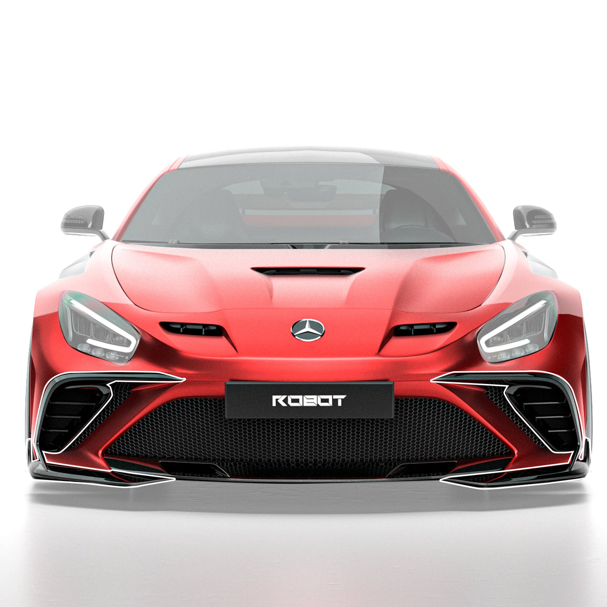 Front Bumper & Bonnet - ROBOT AMG GT Paragon FRP/ WCF Front Bumper & Bonnet for Mercedes-AMG GT (C190) Models Aftermarket Carbon Fiber Part / Bodykit - Robot Bodykits