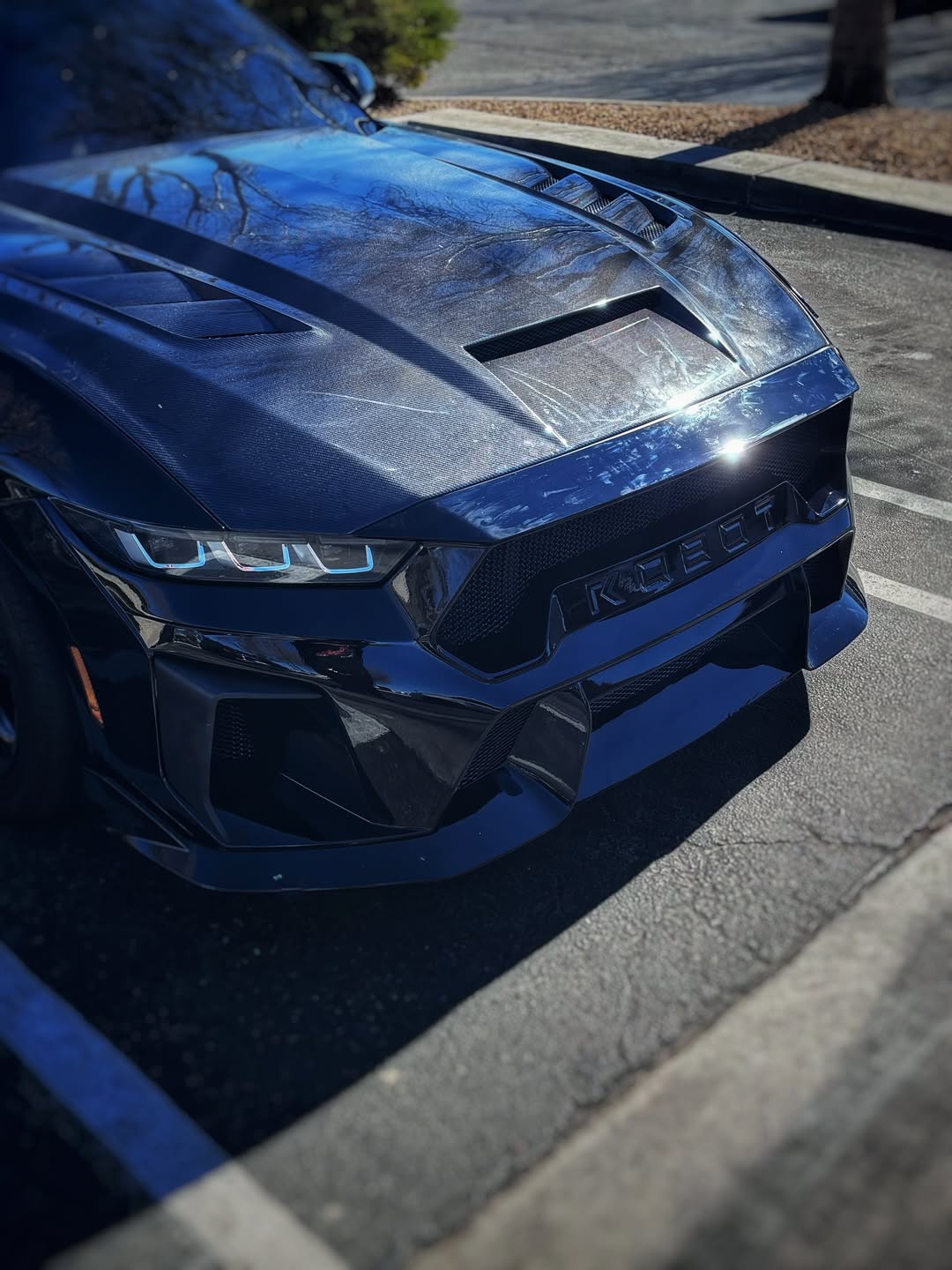Front Bumper - ROBOT Ford Mustang S650 JEDI FRP/ WCF Front Bumper for Ford Mustang S650 Models Aftermarket Carbon Fiber Part / Bodykit - Robot Bodykits