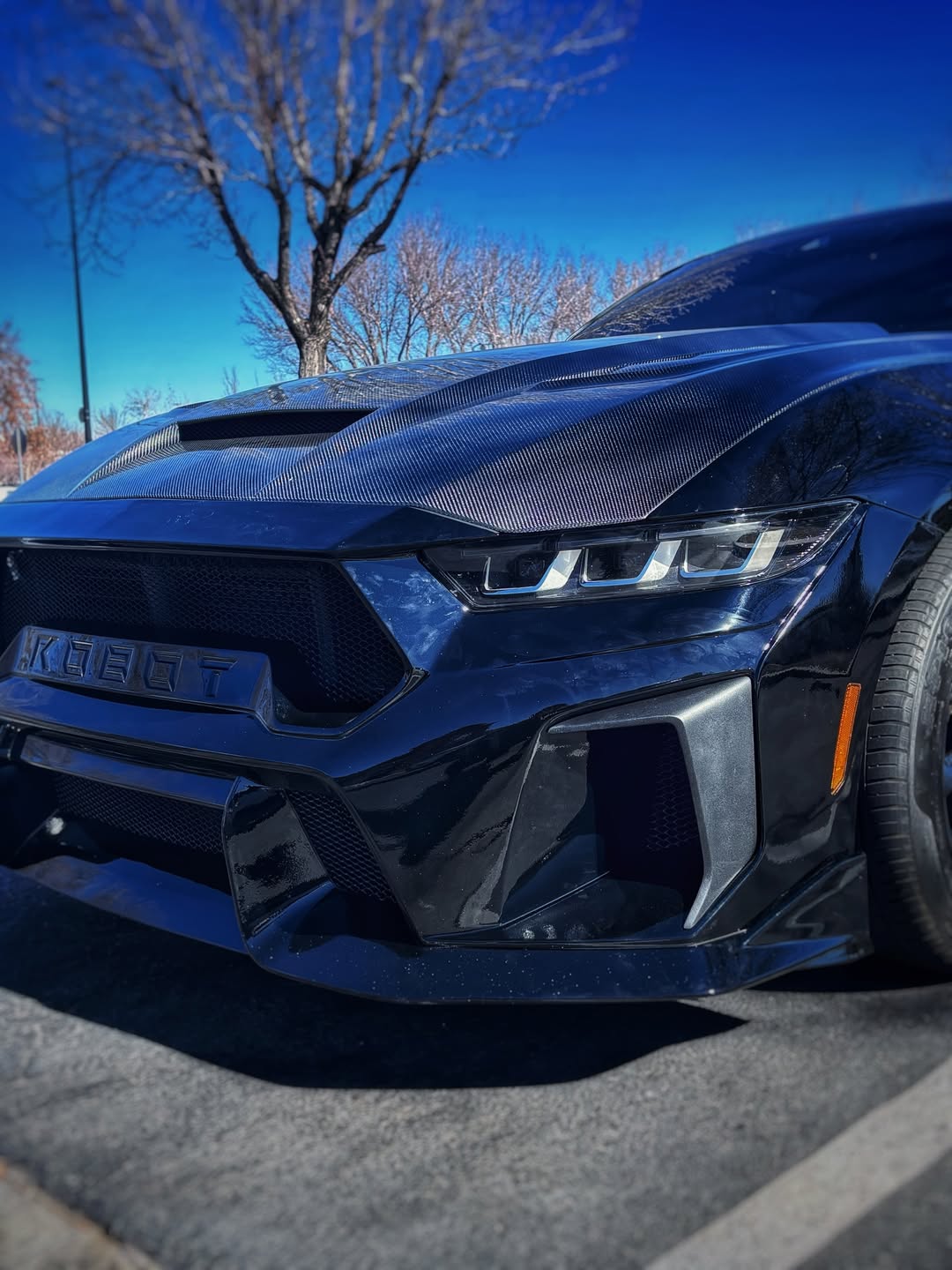 Front Bumper - ROBOT Ford Mustang S650 JEDI FRP/ WCF Front Bumper for Ford Mustang S650 Models Aftermarket Carbon Fiber Part / Bodykit - Robot Bodykits