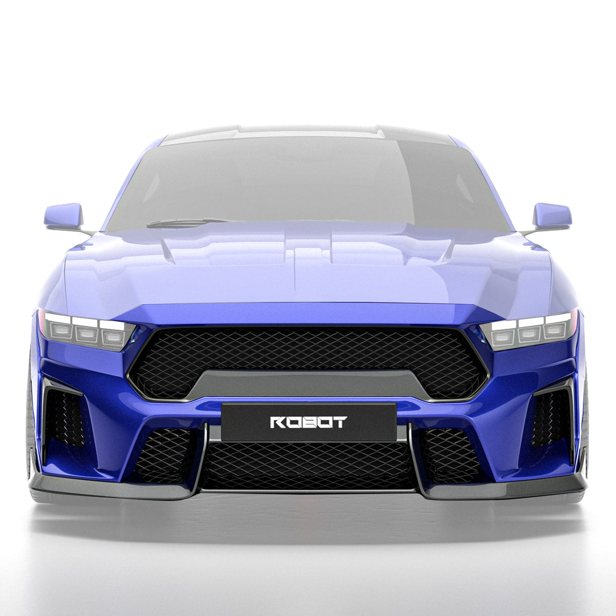 Front Bumper - ROBOT Ford Mustang S650 JEDI FRP/ WCF Front Bumper for Ford Mustang S650 Models Aftermarket Carbon Fiber Part / Bodykit - Robot Bodykits