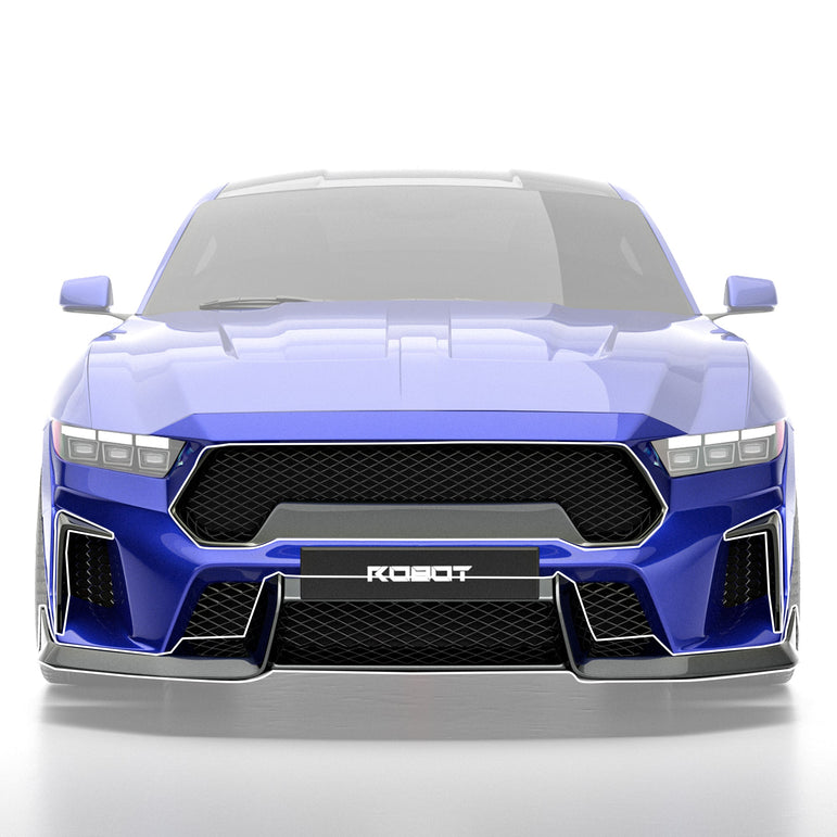 Front Bumper - ROBOT Ford Mustang S650 JEDI FRP/ WCF Front Bumper for Ford Mustang S650 Models Aftermarket Carbon Fiber Part / Bodykit - Robot Bodykits