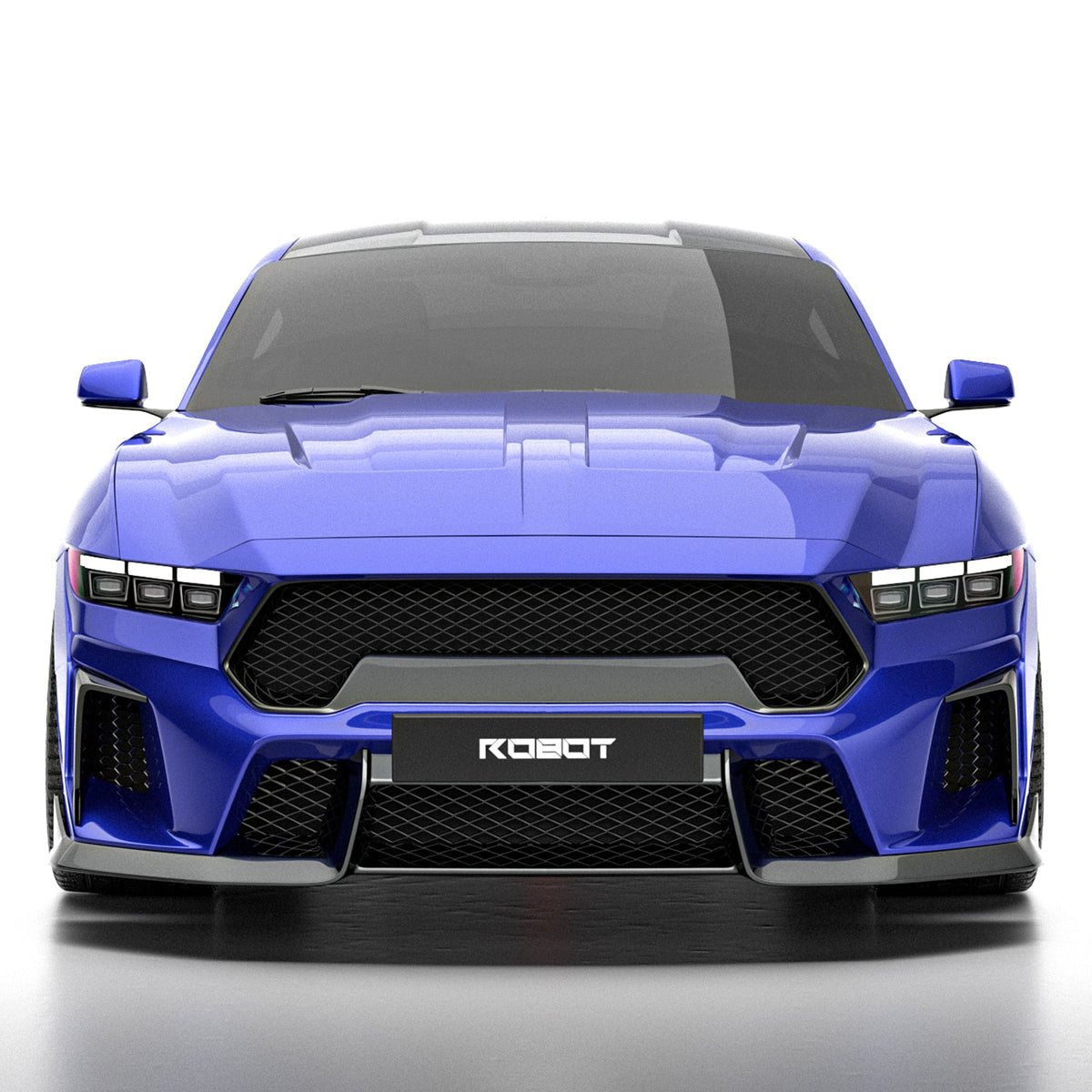 Front Bumper - ROBOT Ford Mustang S650 JEDI FRP/ WCF Front Bumper for Ford Mustang S650 Models Aftermarket Carbon Fiber Part / Bodykit - Robot Bodykits