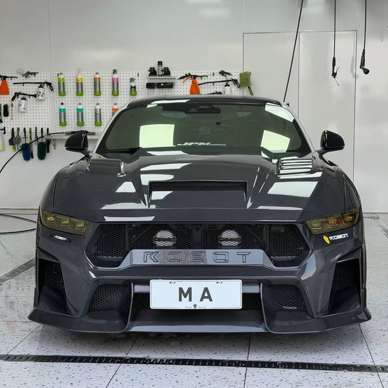 Front Bumper - ROBOT Ford Mustang S650 JEDI FRP/ WCF Front Bumper for Ford Mustang S650 Models Aftermarket Carbon Fiber Part / Bodykit - Robot Bodykits