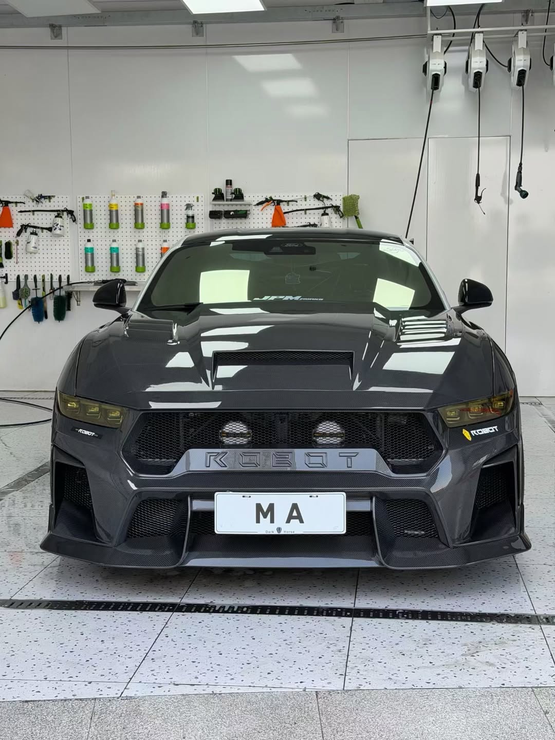 Front Bumper - ROBOT Ford Mustang S650 JEDI FRP/ WCF Front Bumper for Ford Mustang S650 Models Aftermarket Carbon Fiber Part / Bodykit - Robot Bodykits