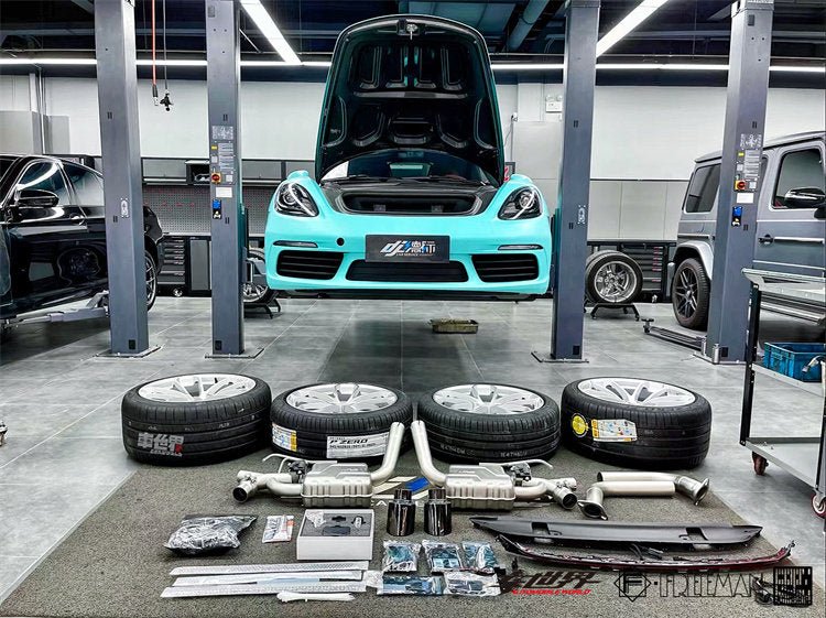 Geex x Freeman Studio Porsche 718 Boxster Carbon Fibre Aero Kit Aftermarket Carbon Fiber Part / Bodykit - Robot Bodykits
