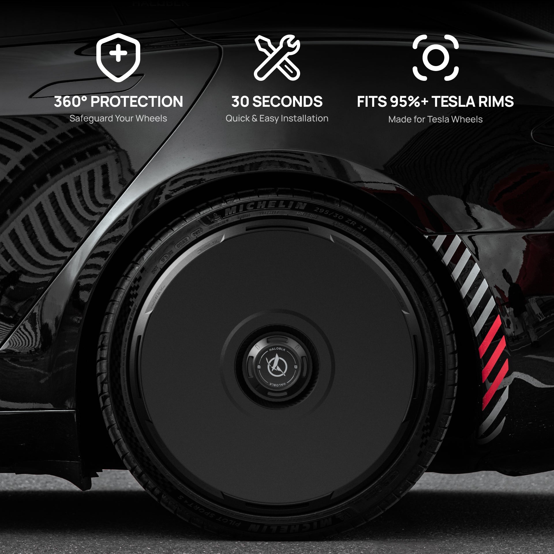 HALODISC 2 Tesla Wheel Covers 丨RTP Aftermarket Carbon Fiber Part / Bodykit - Robot Bodykits