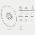HALODISC 2 Tesla Wheel Covers丨Charging Aftermarket Carbon Fiber Part / Bodykit - Robot Bodykits