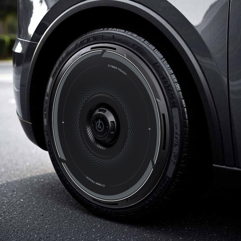 HALODISC 2 Tesla Wheel Covers丨Cyber Track Aftermarket Carbon Fiber Part / Bodykit - Robot Bodykits