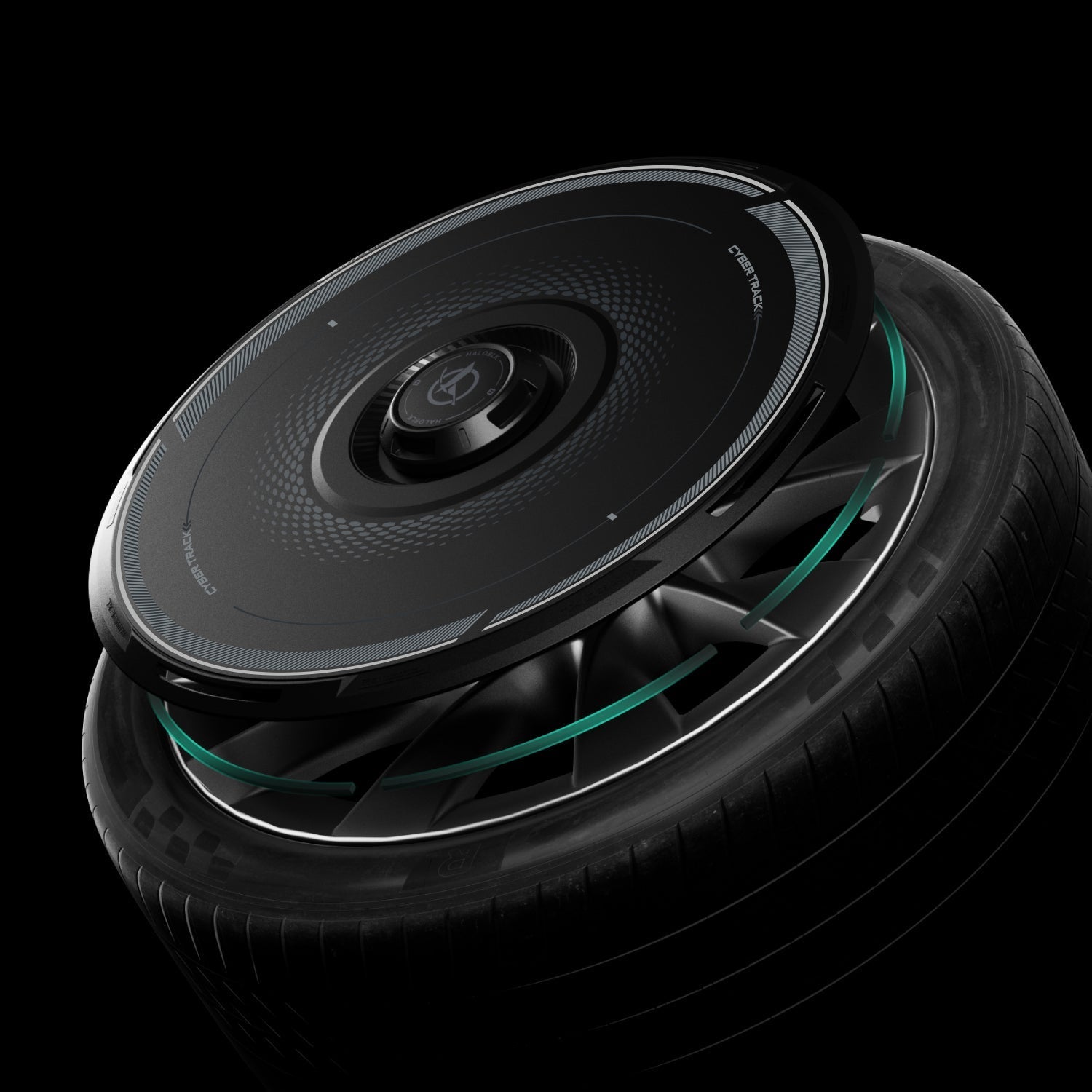 HALODISC 2 Tesla Wheel Covers丨Cyber Track Aftermarket Carbon Fiber Part / Bodykit - Robot Bodykits