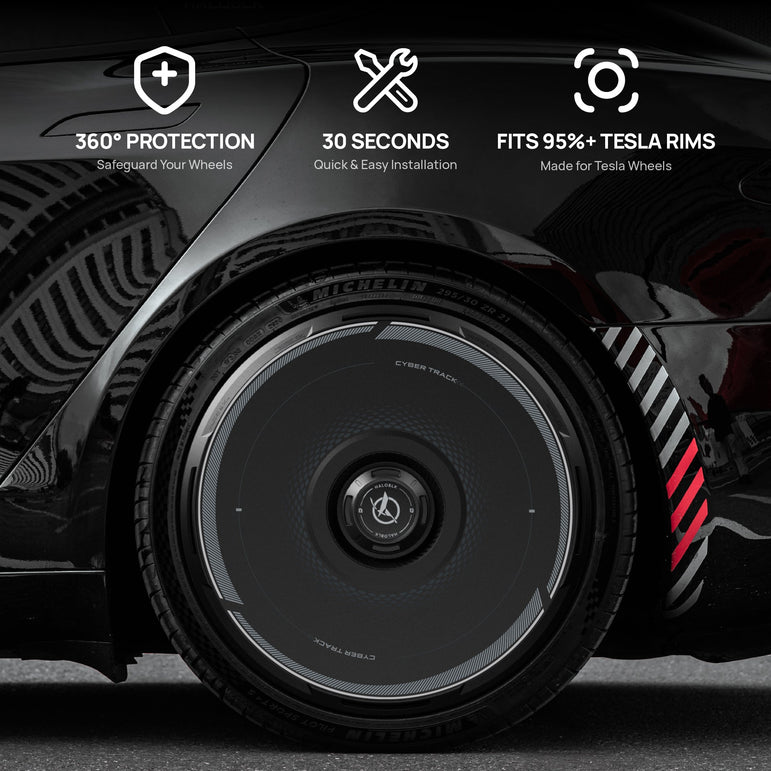 HALODISC 2 Tesla Wheel Covers丨Cyber Track Aftermarket Carbon Fiber Part / Bodykit - Robot Bodykits