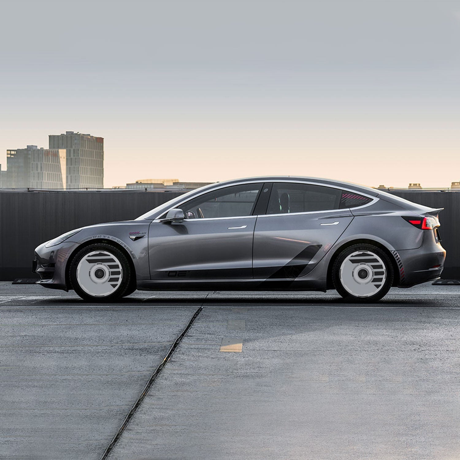 HALODISC 2 Tesla Wheel Covers丨H - Industry Aftermarket Carbon Fiber Part / Bodykit - Robot Bodykits