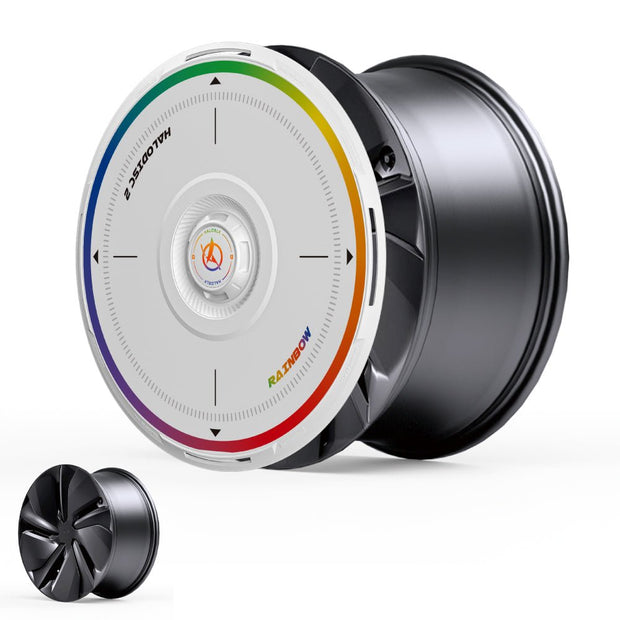 HALODISC 2 Tesla Wheel Covers丨Rainbow Road Aftermarket Carbon Fiber Part / Bodykit - Robot Bodykits