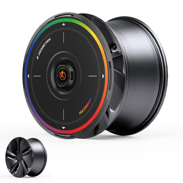 HALODISC 2 Tesla Wheel Covers丨Rainbow Road Aftermarket Carbon Fiber Part / Bodykit - Robot Bodykits