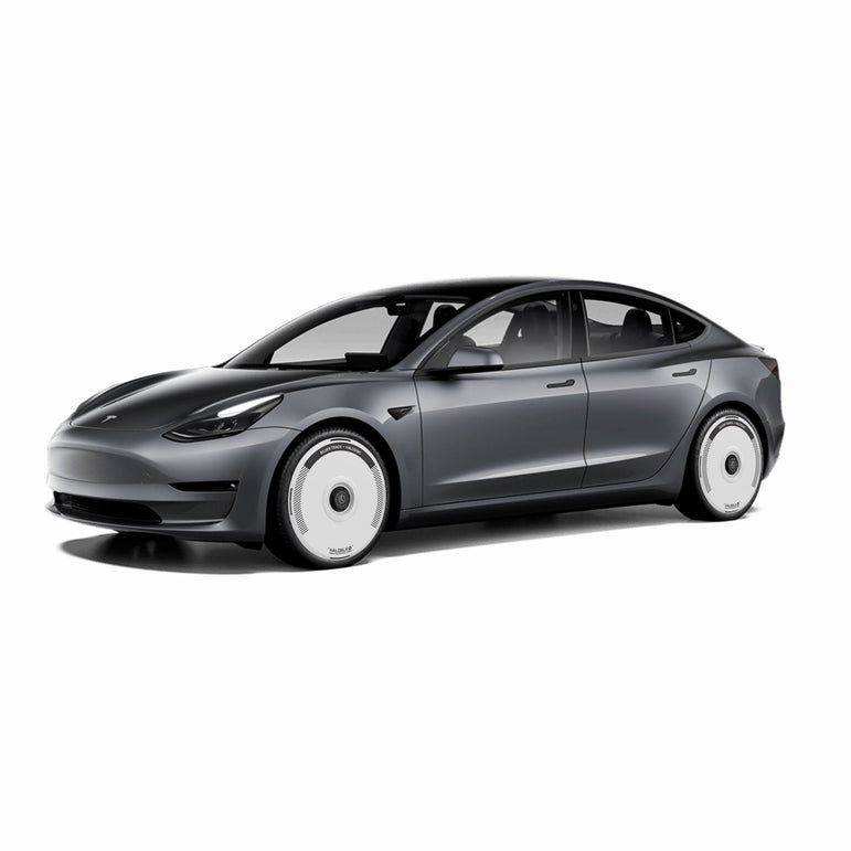 HALODISC 2 Tesla Wheel Covers丨Silver Track Aftermarket Carbon Fiber Part / Bodykit - Robot Bodykits