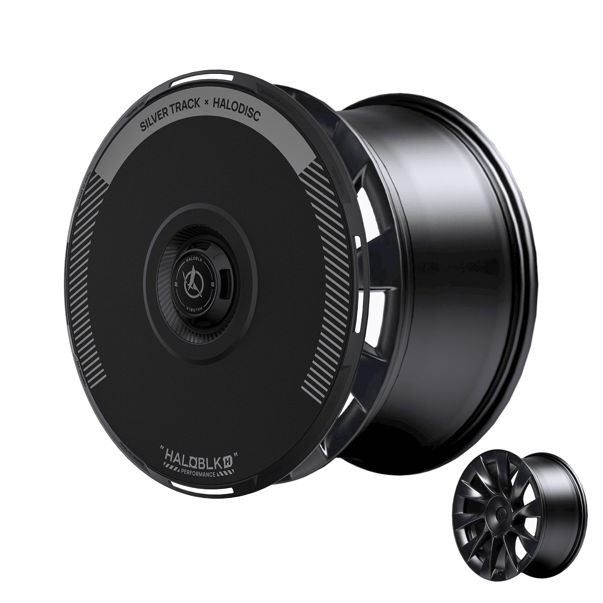 HALODISC 2 Tesla Wheel Covers丨Silver Track Aftermarket Carbon Fiber Part / Bodykit - Robot Bodykits